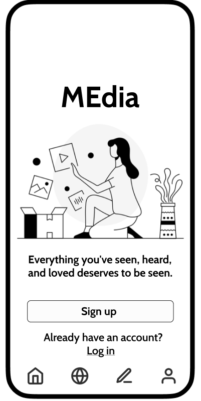 MEdia onboarding screen